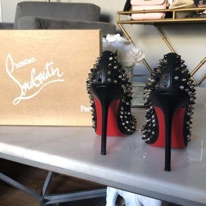 Christian Louboutin Pigalle 120 Spiked Pumps